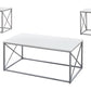 Winslow White & Silver Metal Table Set (Set of 3) | Ortholuxe Home - Photo 2