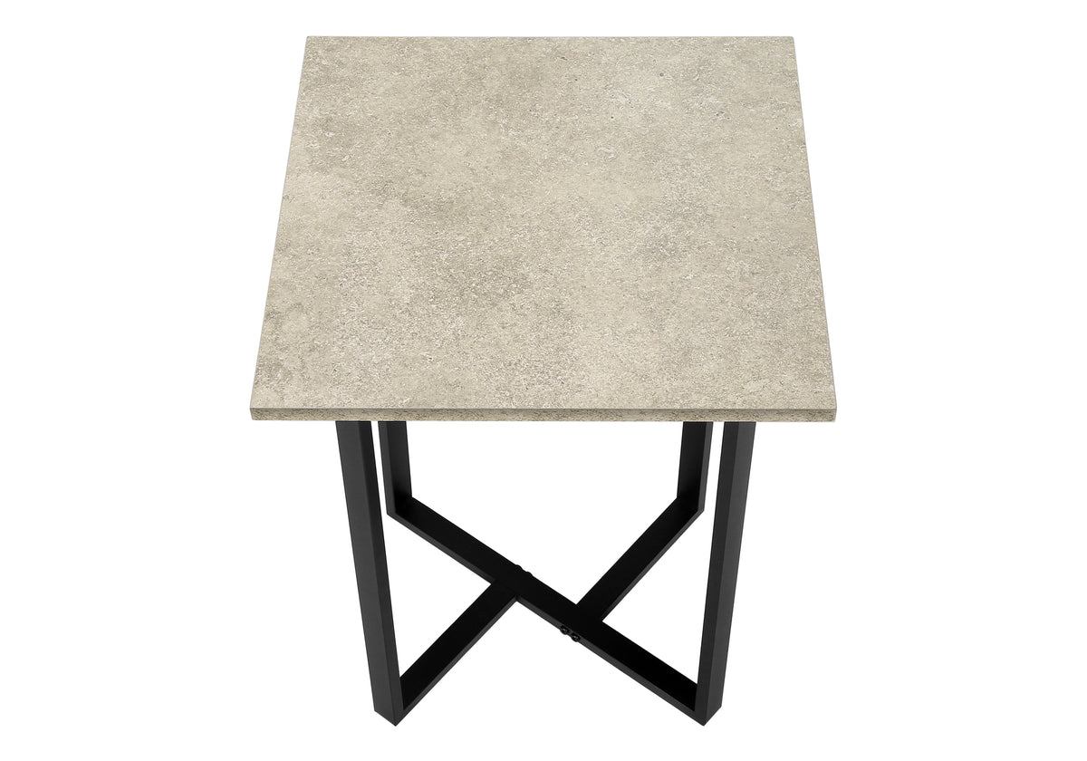 Bianca Cream Stone & Black Metal Table Set (Set of 3) | Ortholuxe Home - Photo 8