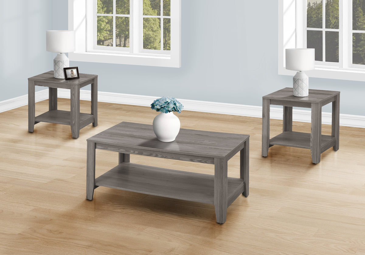 Delphine Grey Table Set (Set of 3) | Ortholuxe Home