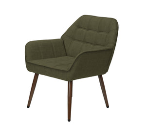 Elodie Dark Green Fabric Accent Chair | Ortholuxe Home - Photo 2