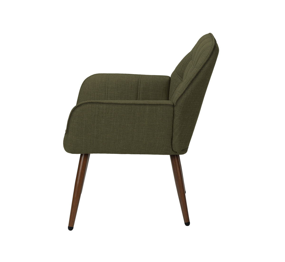 Elodie Dark Green Fabric Accent Chair | Ortholuxe Home - Photo 4
