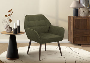 Elodie Dark Green Fabric Accent Chair | Ortholuxe Home