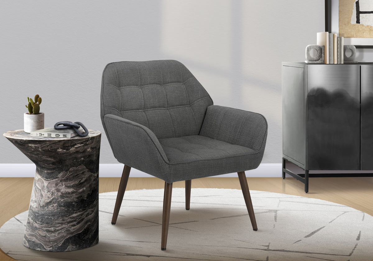 Elodie Light Grey Fabric Accent Chair | Ortholuxe Home