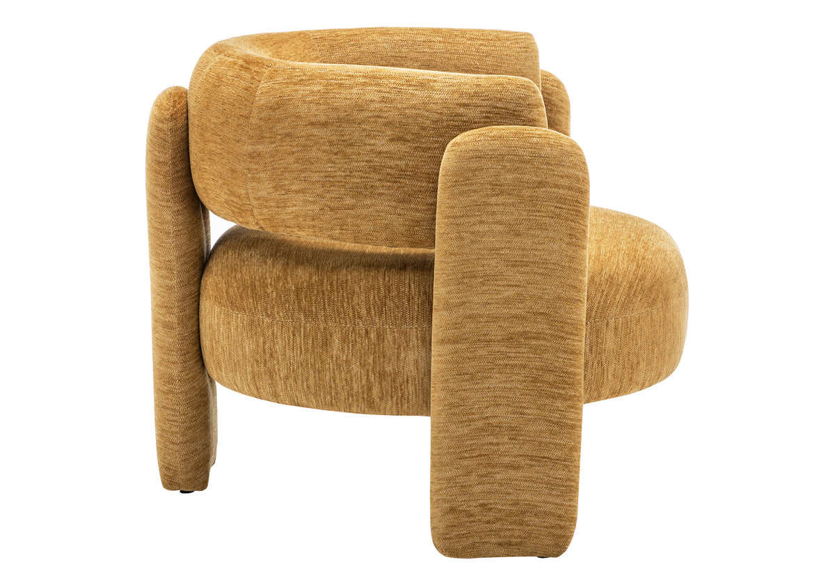 Fleur Gold Fabric Accent Chair | Ortholuxe Home - Photo 4