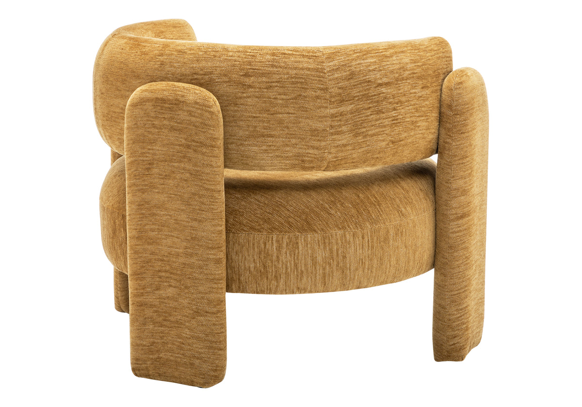 Fleur Gold Fabric Accent Chair | Ortholuxe Home - Photo 5