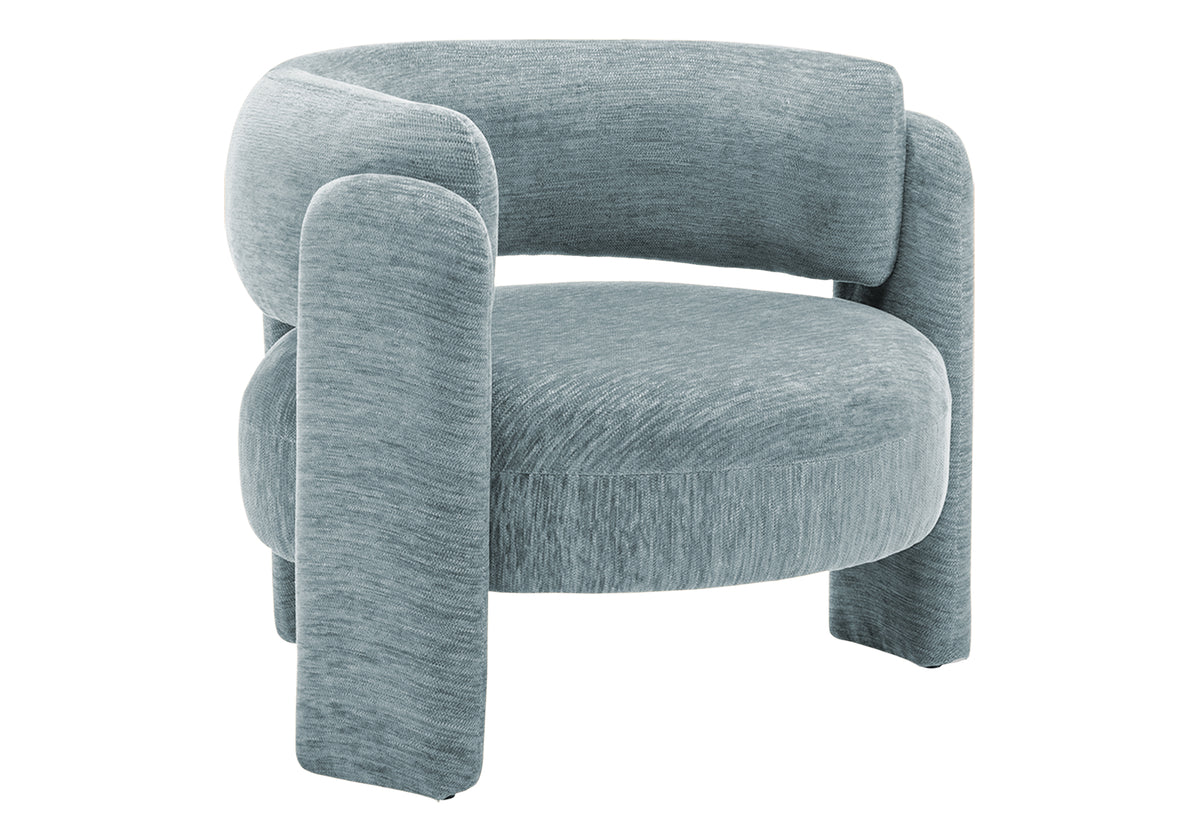 Fleur Light Blue Fabric Accent Chair | Ortholuxe Home - Photo 2