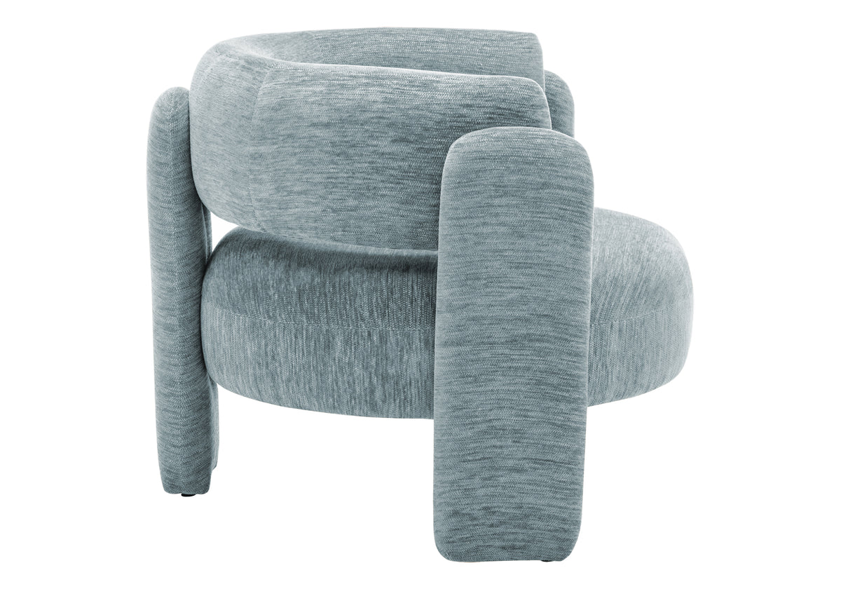 Fleur Light Blue Fabric Accent Chair | Ortholuxe Home - Photo 4