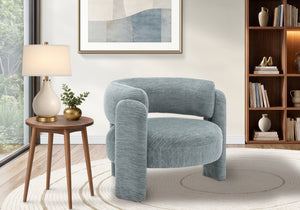 Fleur Light Blue Fabric Accent Chair | Ortholuxe Home