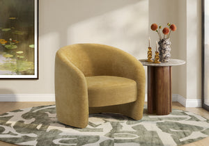 Gemma Gold Fabric Accent Chair | Ortholuxe Home