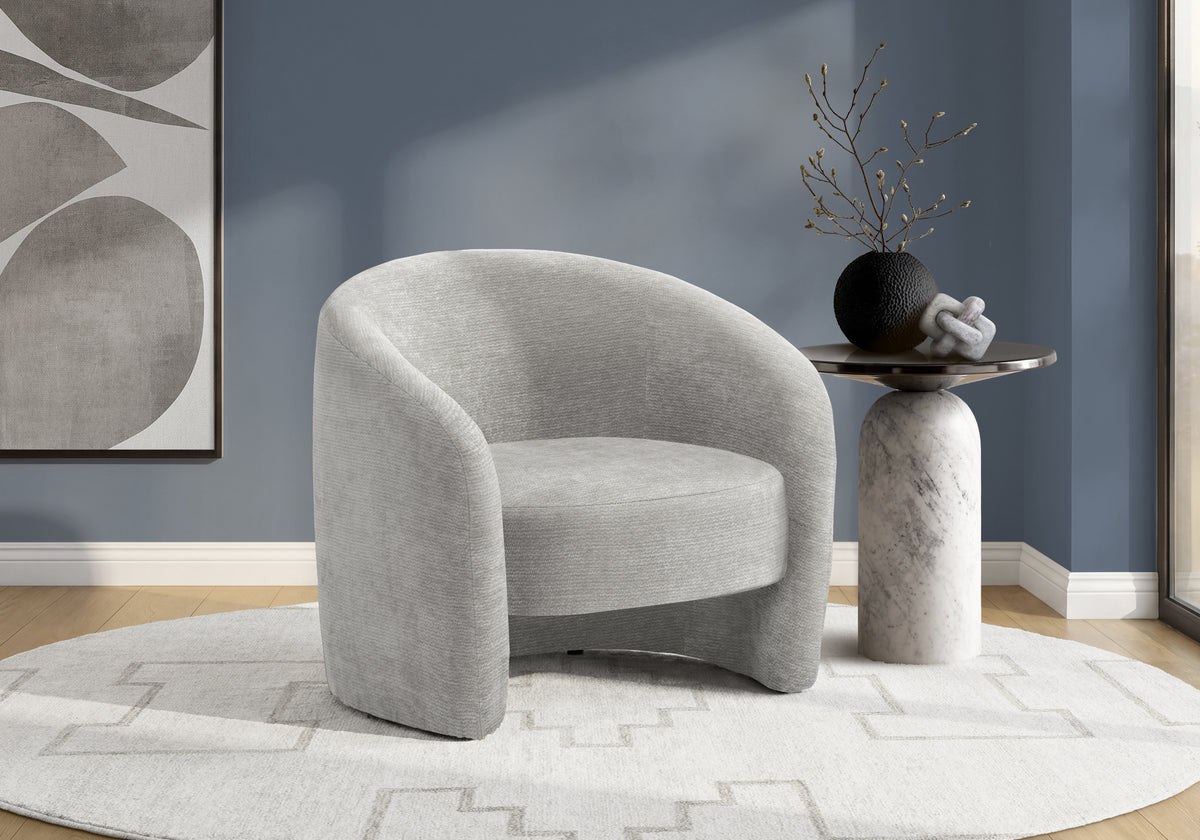 Gemma Light Grey Fabric Accent Chair | Ortholuxe Home