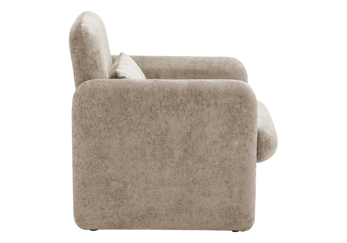 Gemma Light Brown Fabric Accent Chair | Ortholuxe Home - Photo 4