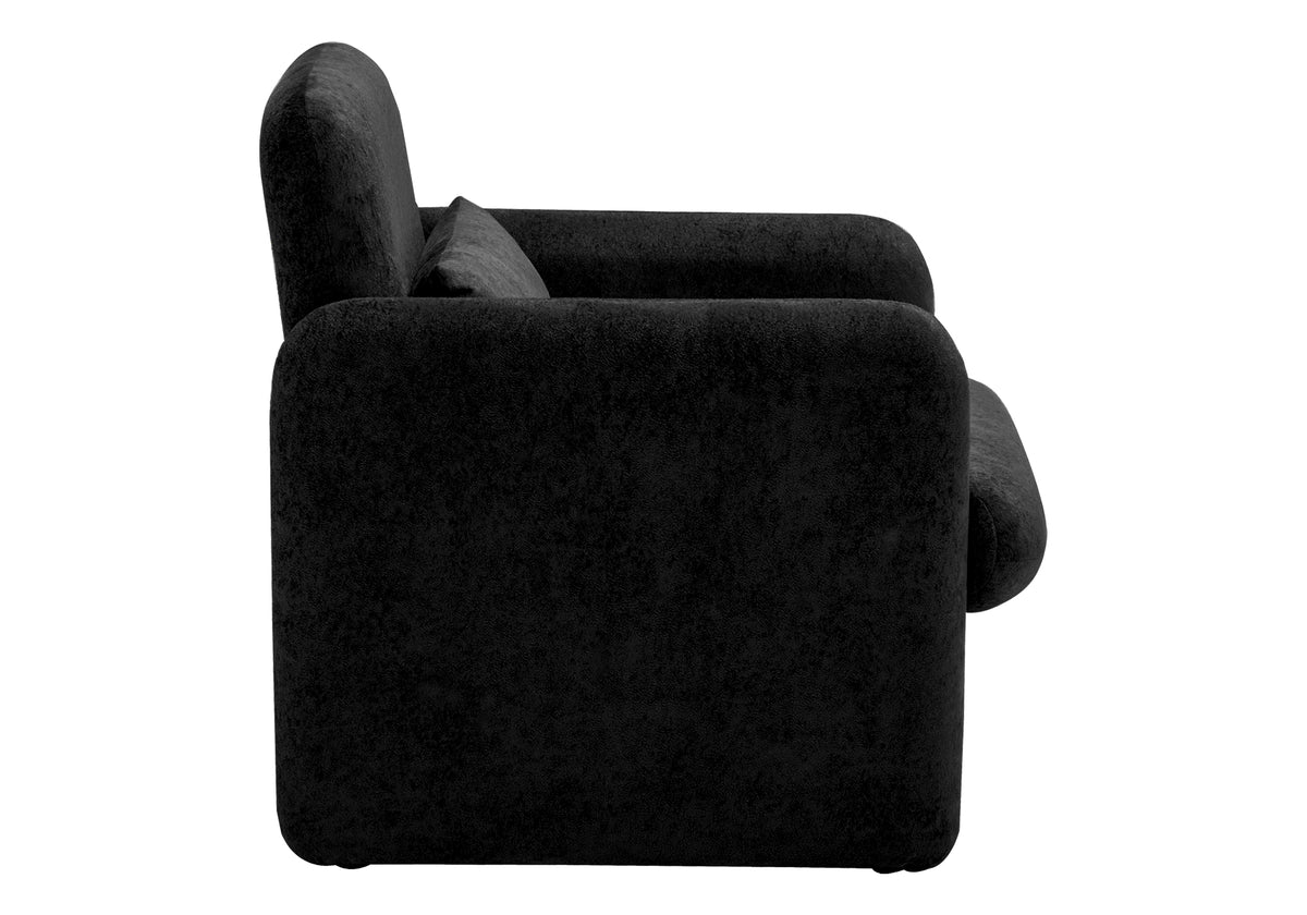 Gemma Black Fabric Accent Chair | Ortholuxe Home - Photo 4