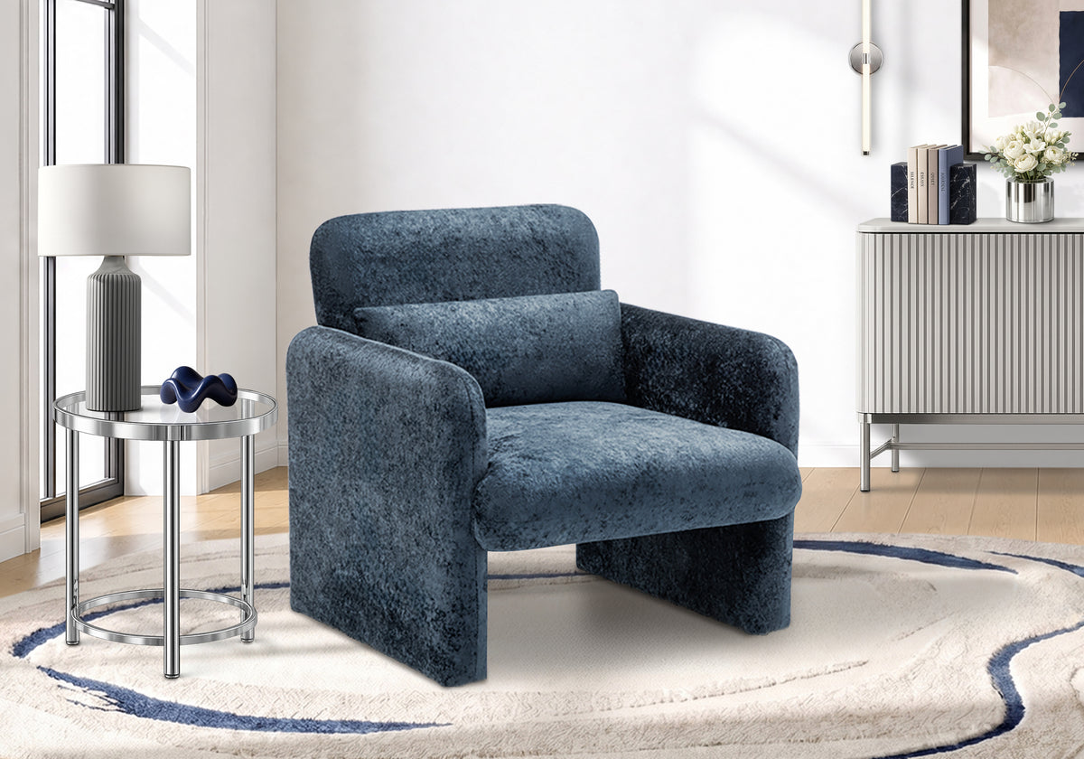 Helena Blue Fabric Accent Chair | Ortholuxe Home