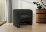 Ines Black Fabric Accent Chair | Ortholuxe Home