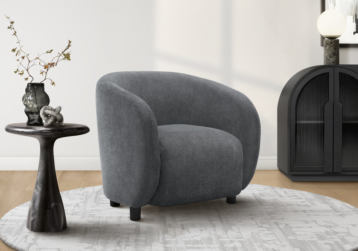 Josie Dark Grey Fabric Accent Chair | Ortholuxe Home