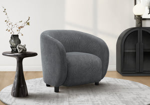 Josie Dark Grey Fabric Accent Chair | Ortholuxe Home