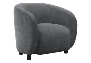 Josie Dark Grey Fabric Accent Chair | Ortholuxe Home - Photo 2