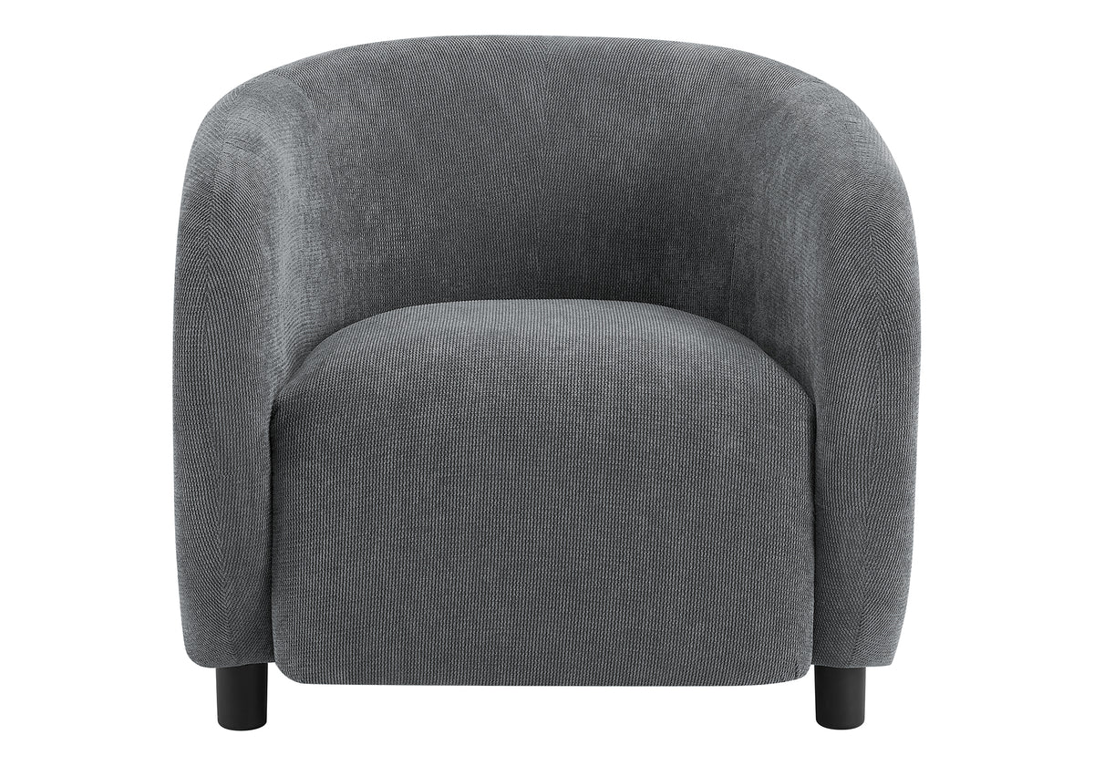 Josie Dark Grey Fabric Accent Chair | Ortholuxe Home - Photo 3