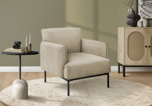 Livia Beige Fabric Accent Chair | Ortholuxe Home
