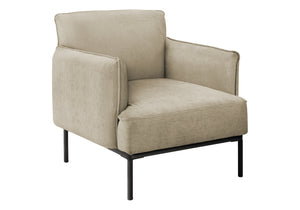 Livia Beige Fabric Accent Chair | Ortholuxe Home - Photo 2