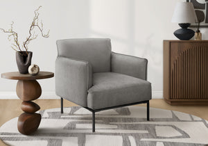 Livia Light Grey Fabric Accent Chair | Ortholuxe Home