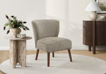 Livia Light Brown Fabric Accent Chair | Ortholuxe Home