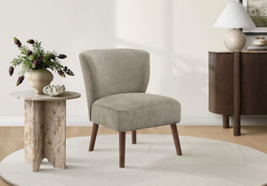 Livia Light Brown Fabric Accent Chair | Ortholuxe Home