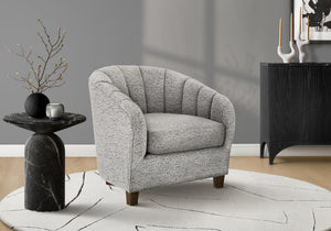 Margaux Silver Fabric Accent Chair | Ortholuxe Home