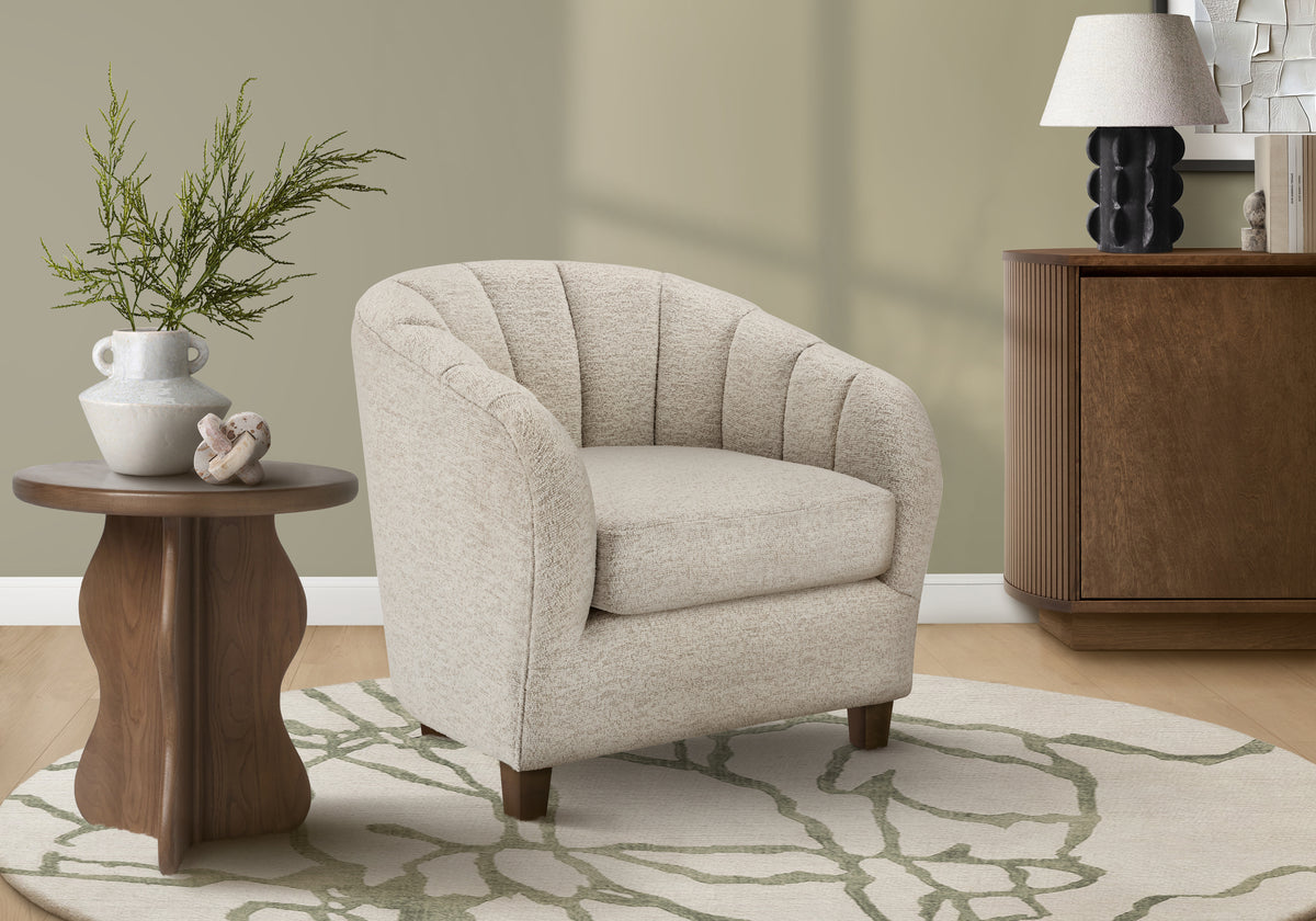 Margaux Cream Fabric Accent Chair | Ortholuxe Home