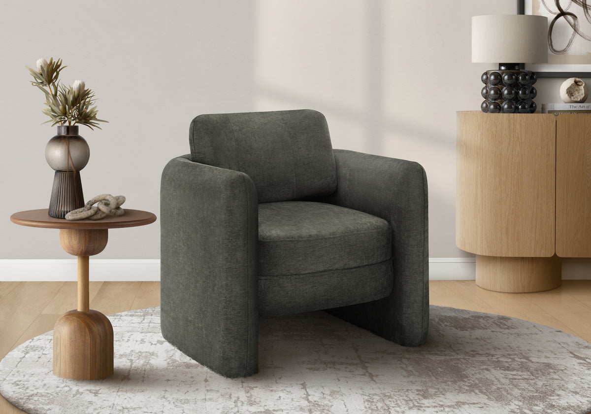 Margaux Dark Grey Fabric Accent Chair | Ortholuxe Home
