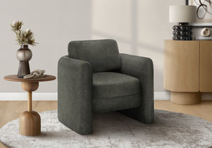 Margaux Dark Grey Fabric Accent Chair | Ortholuxe Home
