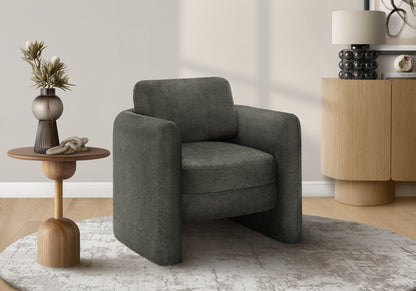 Margaux Dark Grey Fabric Accent Chair | Ortholuxe Home