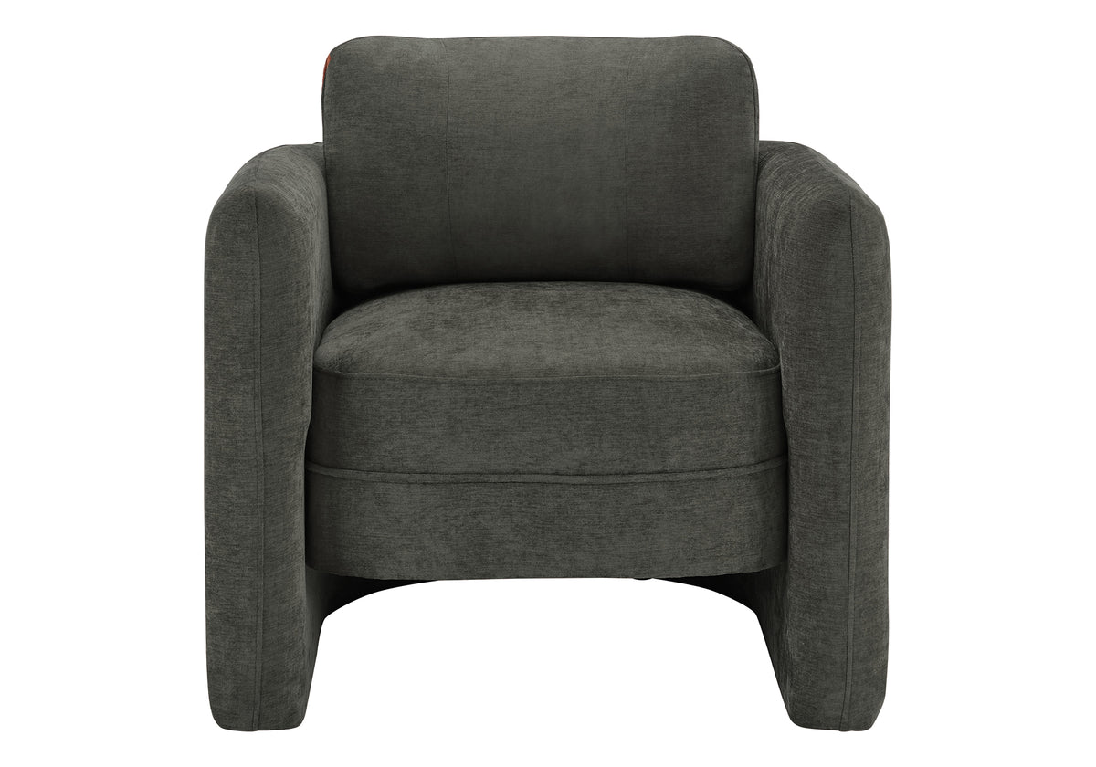 Margaux Dark Grey Fabric Accent Chair | Ortholuxe Home - Photo 4