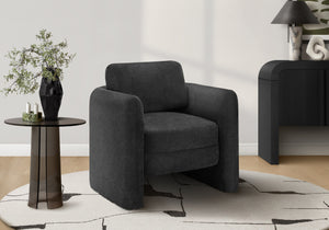 Margaux Black Fabric Accent Chair | Ortholuxe Home