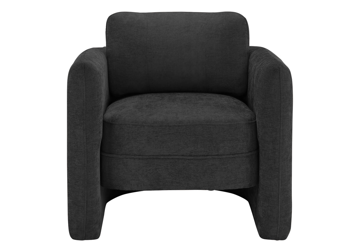 Margaux Black Fabric Accent Chair | Ortholuxe Home - Photo 3