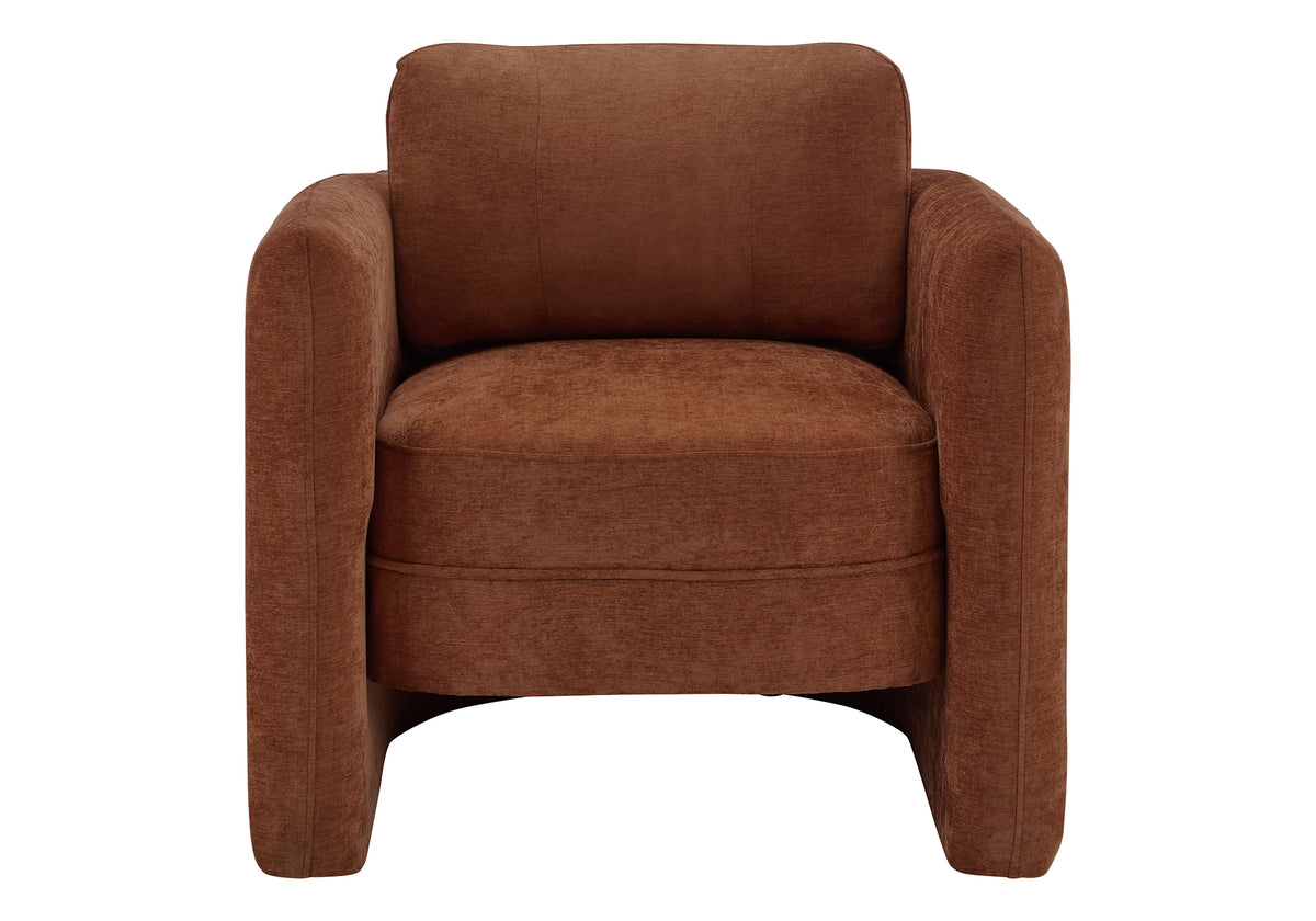 Margaux Terracotta Fabric Accent Chair | Ortholuxe Home - Photo 3