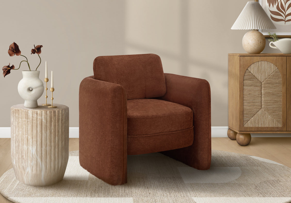 Margaux Terracotta Fabric Accent Chair | Ortholuxe Home
