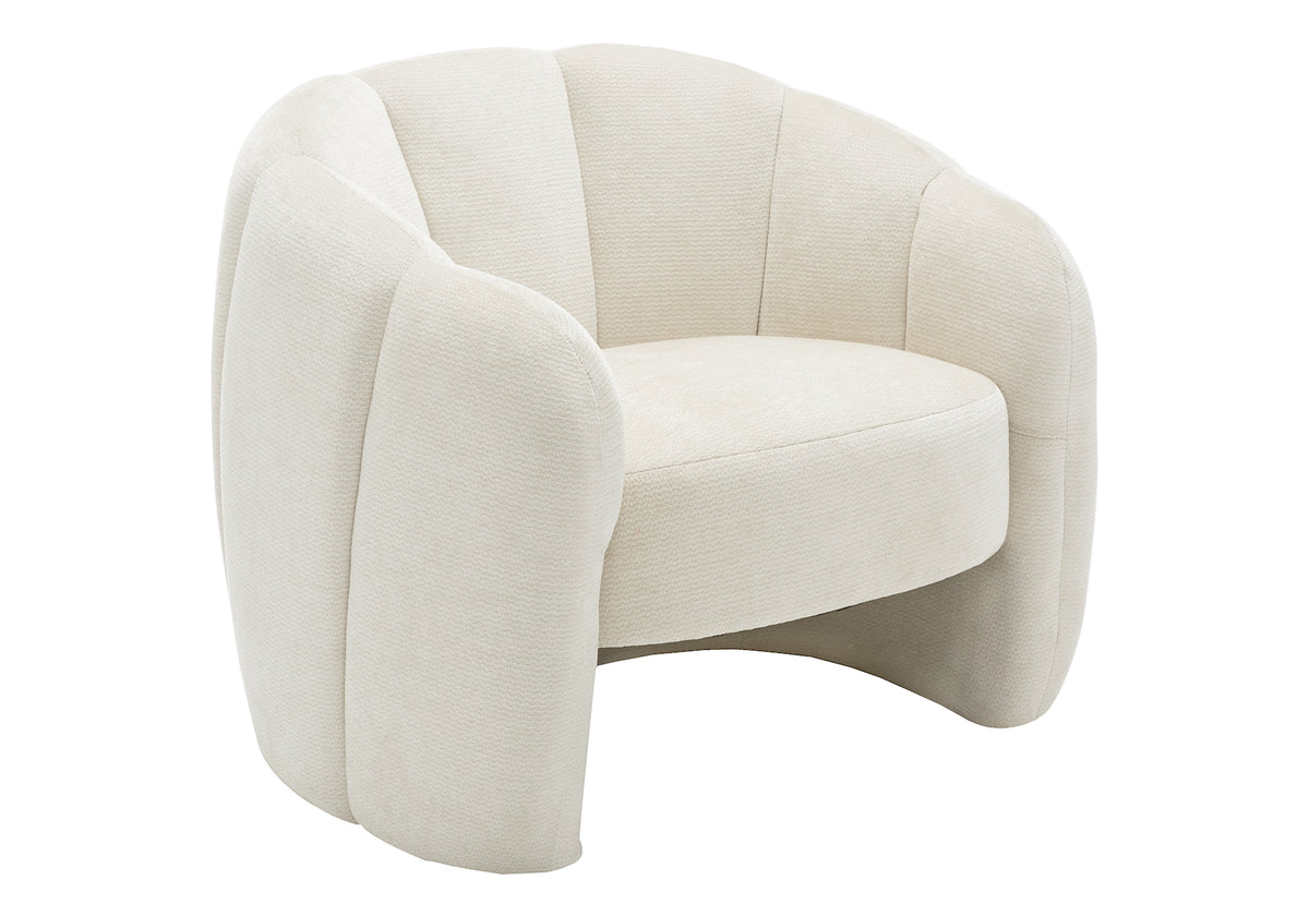 Olivia Cream Fabric Accent Chair | Ortholuxe Home - Photo 3