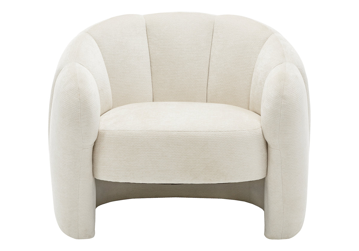 Olivia Cream Fabric Accent Chair | Ortholuxe Home - Photo 4