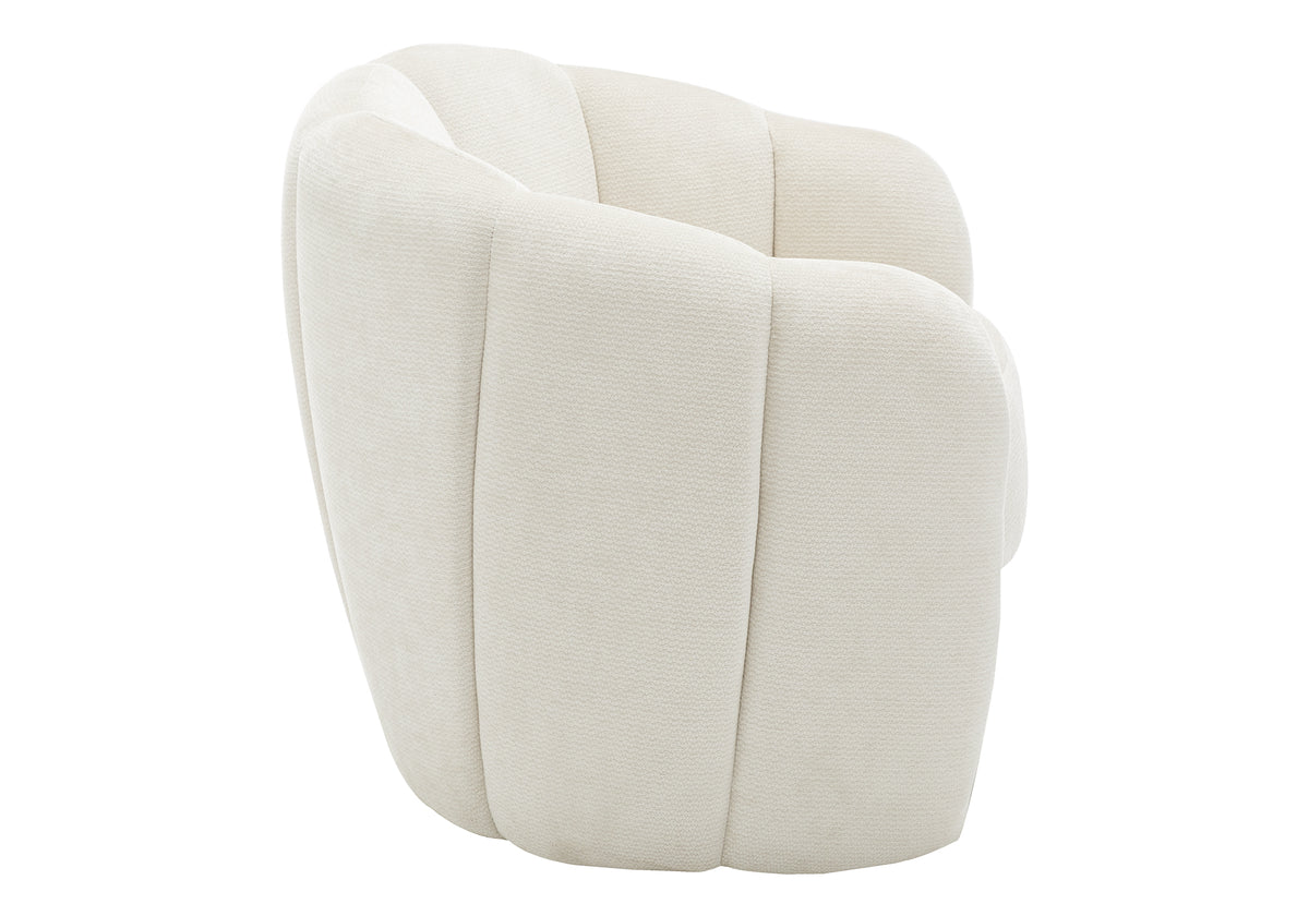 Olivia Cream Fabric Accent Chair | Ortholuxe Home - Photo 5