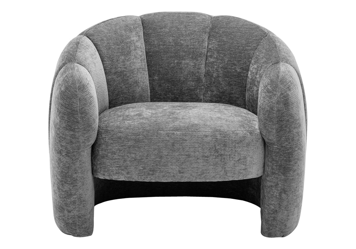 Olivia Dark Grey Fabric Accent Chair | Ortholuxe Home - Photo 4