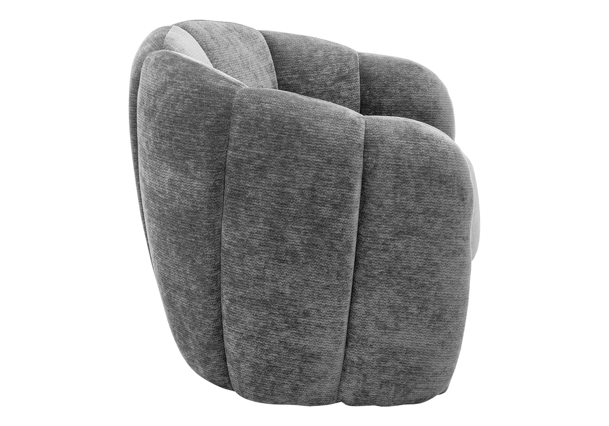 Olivia Dark Grey Fabric Accent Chair | Ortholuxe Home - Photo 5