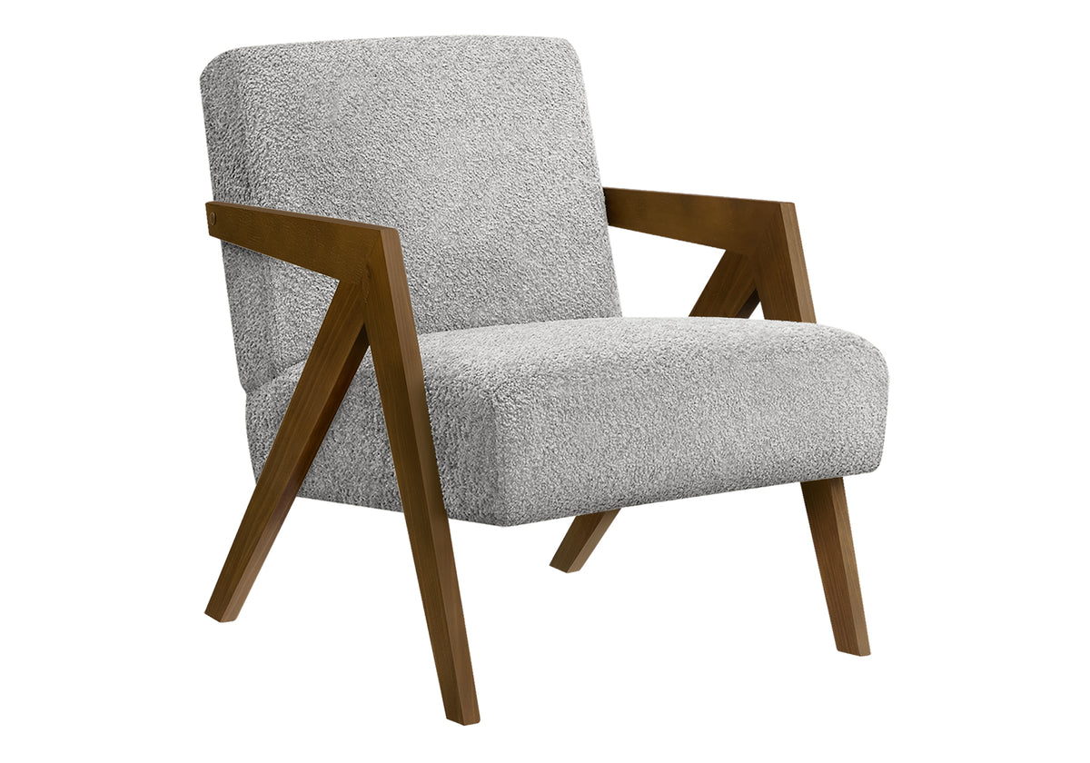 Saskia Light Grey Fabric Accent Chair | Ortholuxe Home - Photo 2
