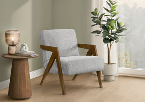 Saskia Light Grey Fabric Accent Chair | Ortholuxe Home