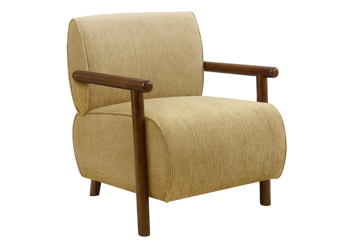 Yvette Light Gold Fabric Accent Chair | Ortholuxe Home - Photo 2