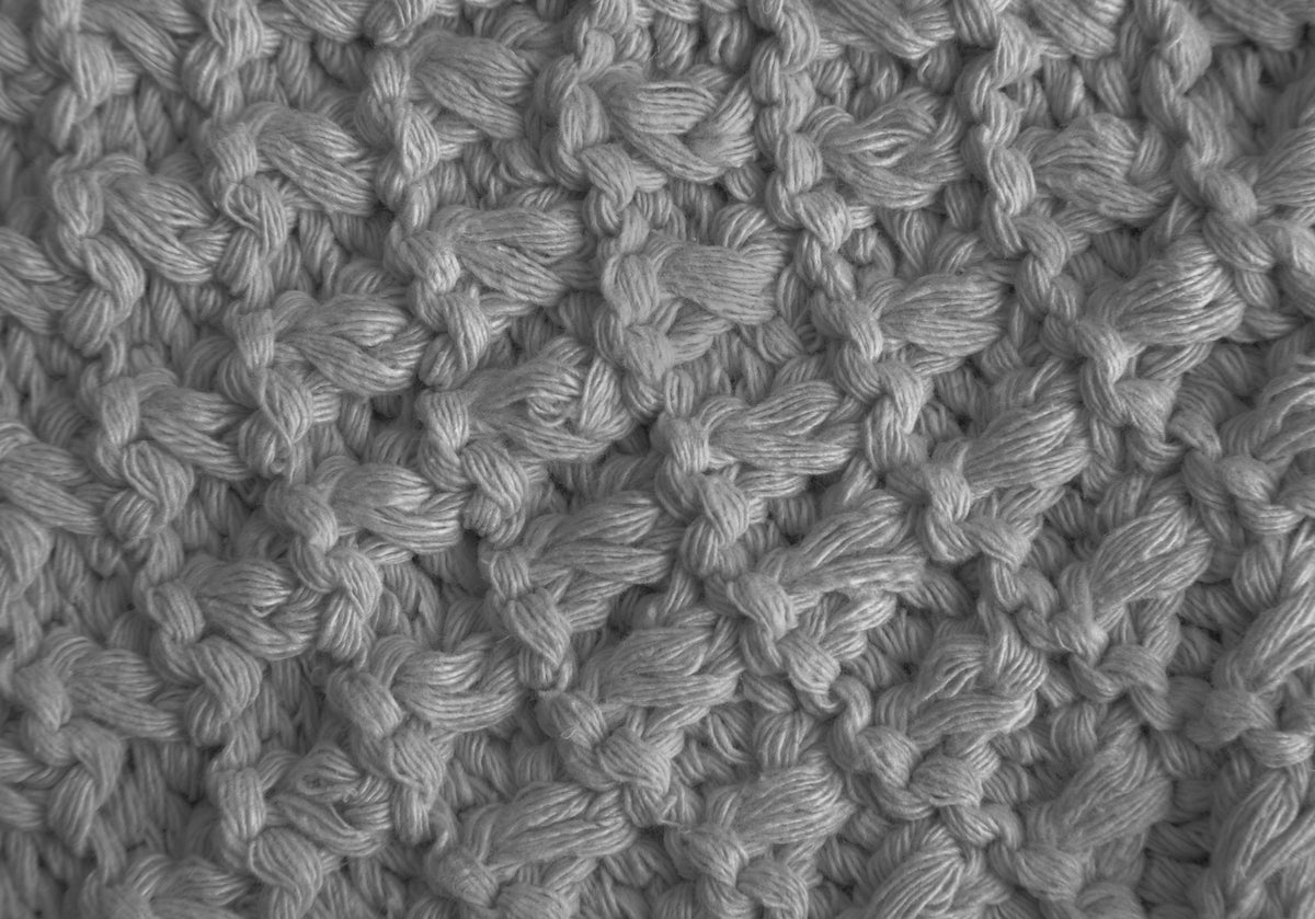 Asher Grey Knit Ottoman | Ortholuxe Home - Photo 10
