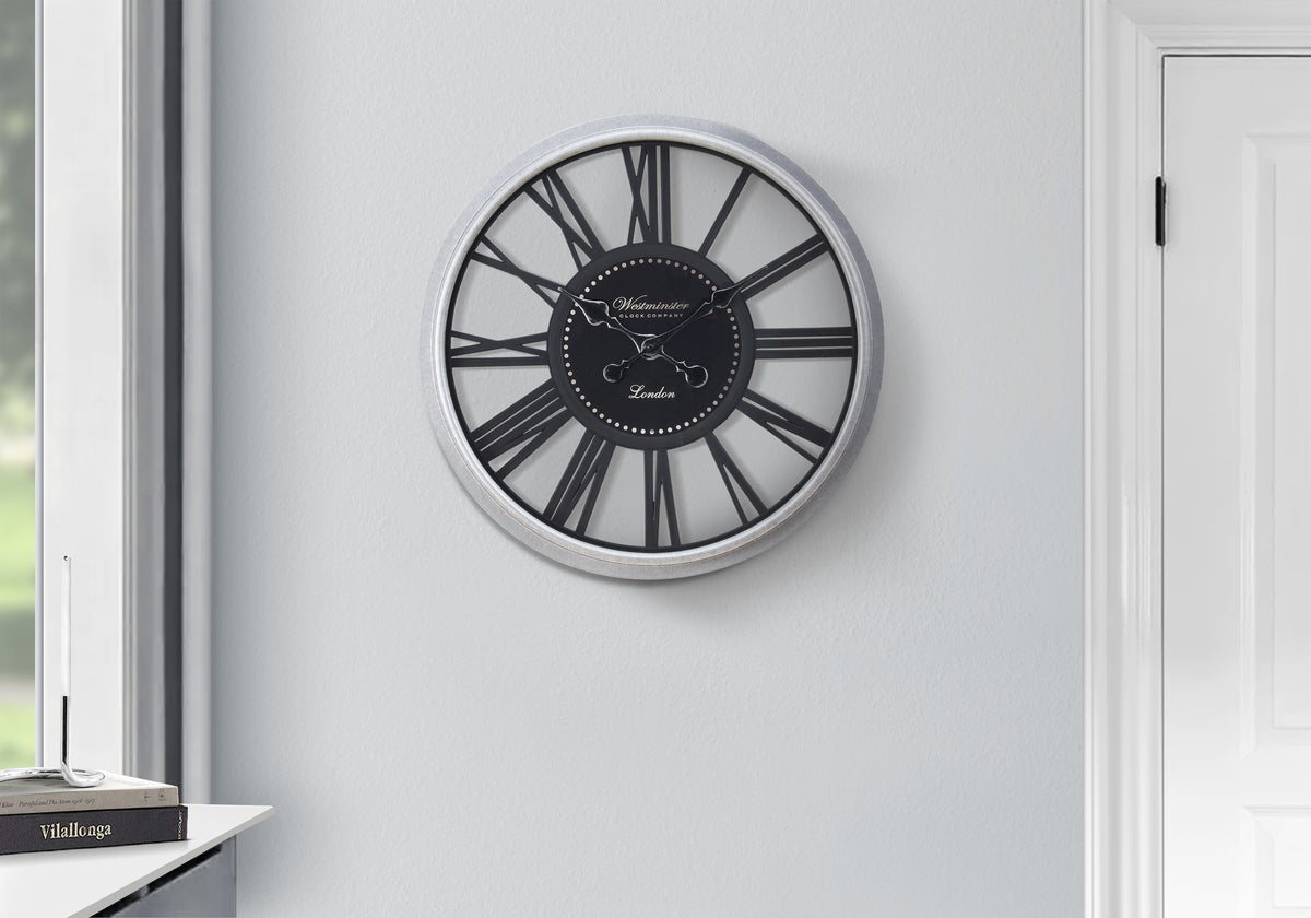 Ellis Black Wall Clock | Ortholuxe Home