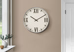 Flynn White Wall Clock | Ortholuxe Home
