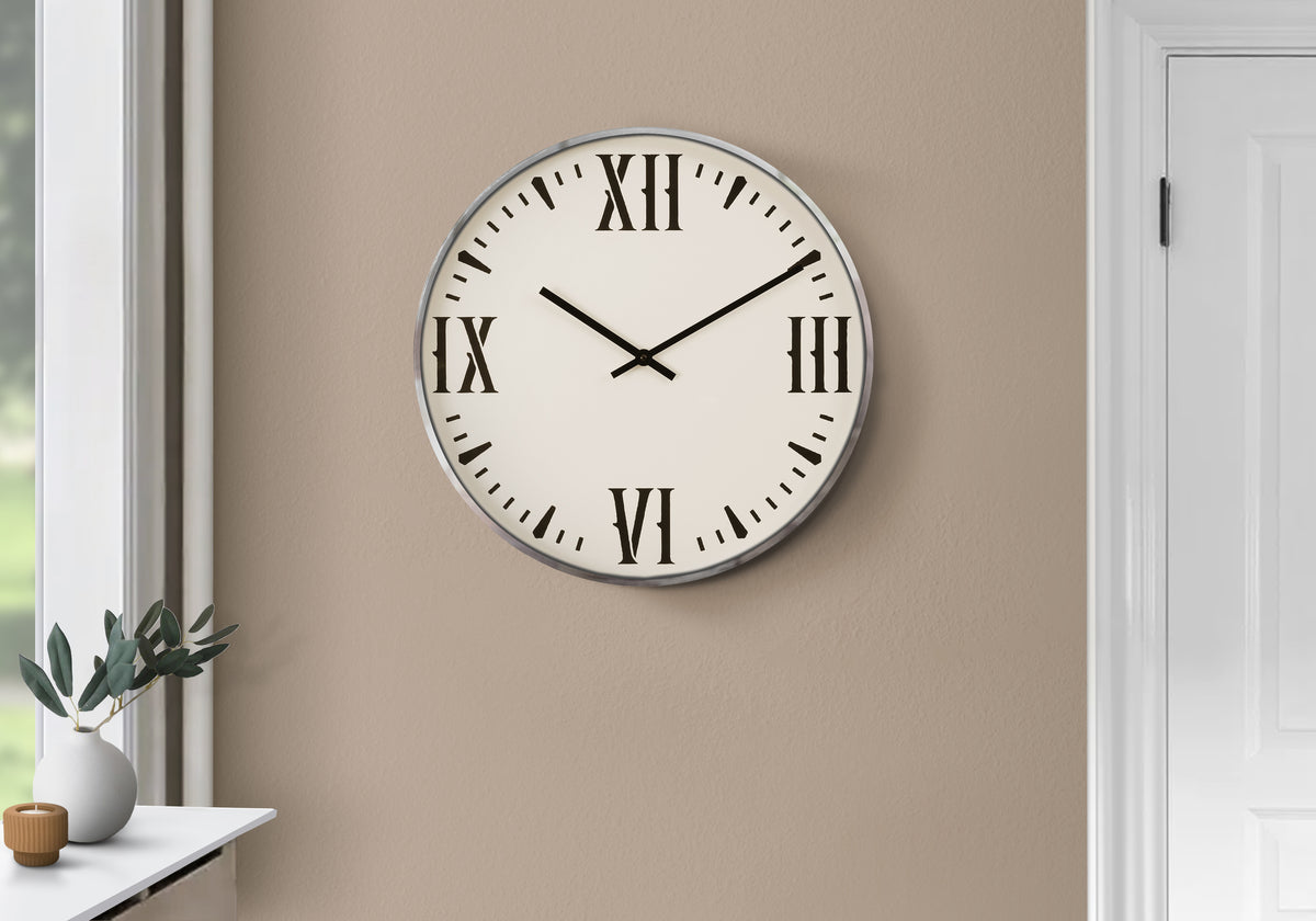 Flynn White Wall Clock | Ortholuxe Home