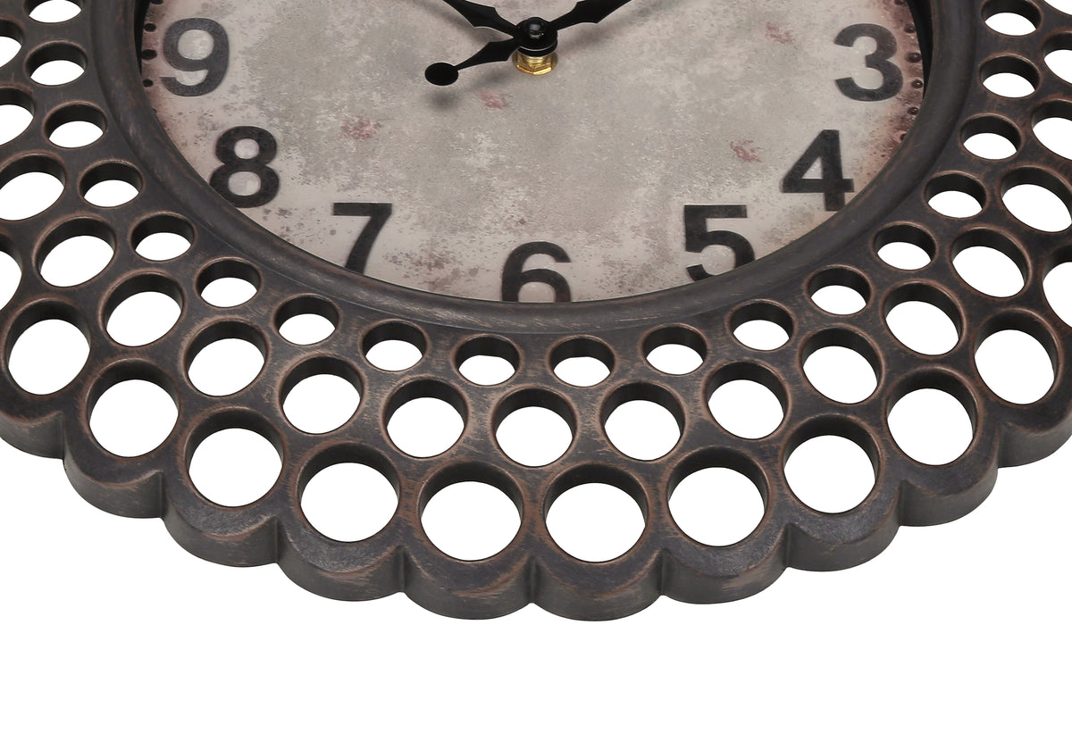 Hudson Dark Brown Wall Clock | Ortholuxe Home - Photo 3